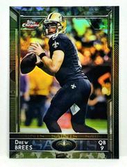 Drew Brees [Black Jersey Camo Refractor] Football Cards 2015 Topps Chrome Mini Prices