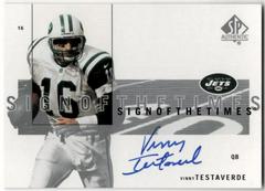 Vinny Testaverde #VT Football Cards 2001 SP Authentic Sign of the Times Prices