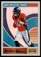 Courtland Sutton #6 Football Cards 2018 Panini Playoff Rookie Wave Prices