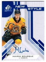 Mavrik Bourque [Blue Autograph] #NS-MB Hockey Cards 2021 SP Game Used CHL New Style Prices