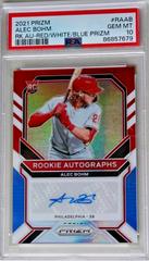 Alec Bohm [Red White Blue Prizm] #RA-AB Baseball Cards 2021 Panini Prizm Rookie Autographs Prices