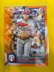 Alec Bohm [Orange] #31 Baseball Cards 2022 Bowman Prices