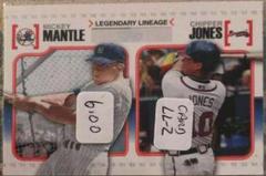 Chipper Jones, Mickey Mantle #LL2 Baseball Cards 2010 Topps Legendary Lineage Prices