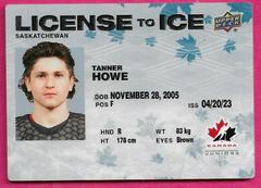 Tanner Howe #LI-25 Hockey Cards 2023 Upper Deck Team Canada Juniors License to Ice Prices