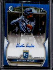 Austin Charles [Blue] Baseball Cards 2023 Bowman Chrome Prospect Autographs Prices