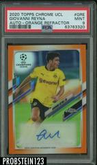 Giovanni Reyna [Orange Refractor] #CA-GRE Soccer Cards 2020 Topps Chrome UEFA Champions League Autographs Prices