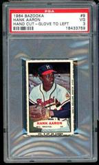 Hank Aaron [Hand Cut Glove to Left] #9 Baseball Cards 1964 Bazooka Prices