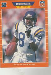 Anthony Carter Football Cards 1989 Pro Set Prices