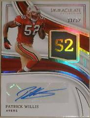 Patrick Willis #18 Football Cards 2023 Panini Immaculate Numbers Signature Prices