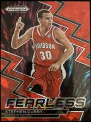 Stephen Curry [Red Shimmer] #17 Basketball Cards 2023 Panini Prizm Draft Picks Fearless Prices
