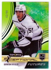 Quinton Byfield [Green] Hockey Cards 2021 Upper Deck Synergy Exceptional Futures Prices