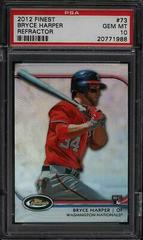 Bryce Harper [Refractor] #73 Baseball Cards 2012 Finest Prices