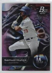 Samuel Munoz [Pink] #TOP-1 Baseball Cards 2023 Bowman Platinum Top Prospects Prices