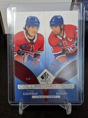 Cole Caufield, Nick Suzuki [Blue] Hockey Cards 2022 SP Authentic Collaborations Prices