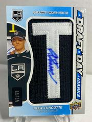 Alex Turcotte #DDM-AT Hockey Cards 2021 SP Game Used Draft Day Marks Autographs Prices