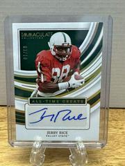 Jerry Rice [Gold] #GS-JRI Football Cards 2022 Panini Immaculate Collegiate All Time Greats Signatures Prices