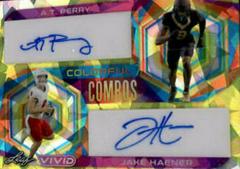 A. T. Perry, Jake Haener #CC-1 Football Cards 2023 Leaf Vivid Autographs Colorful Combos Prices
