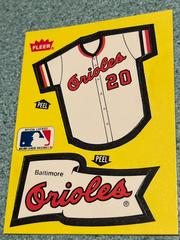 Orioles “Jersey, Pennant Sticker” Baseball Cards 1985 Fleer Stickers Prices