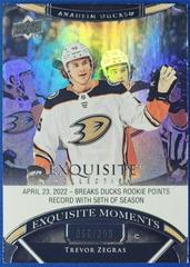 Trevor Zegras Hockey Cards 2022 Upper Deck Black Diamond Exquisite Collection Moments Prices