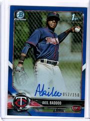 Akil Baddoo [Blue Refractor] #BCPA-AB Baseball Cards 2018 Bowman Chrome Prospects Autographs Prices