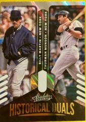 Billy Martin, Thurman Munson [Retail Lava] Baseball Cards 2022 Panini Absolute Historical Duals Prices