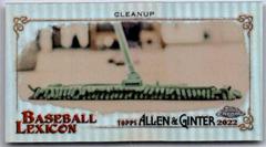 Cleanup Baseball Cards 2022 Topps Allen & Ginter Chrome Lexicon Minis Prices