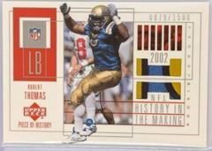 Robert Thomas [Game Jersey] #160 Football Cards 2002 Upper Deck Piece of History Prices