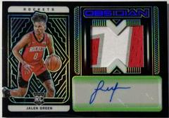 Jalen Green [Green] #RJI-JGR Basketball Cards 2021 Panini Obsidian Rookie Jersey Ink Autographs Prices