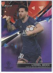 Lionel Messi [Purple] Soccer Cards 2021 Topps Finest UEFA Champions League Prices