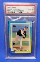 Roger Clemens #4 Baseball Cards 1990 Topps Mini League Leaders Prices