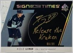 Kole Lind [Black] #SOTT-KL Hockey Cards 2022 SP Authentic Sign of the Times Prices