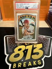 Mike Trout Real One Autographs #ROA-MT Baseball Cards 2021 Topps Heritage Real One Autographs Prices
