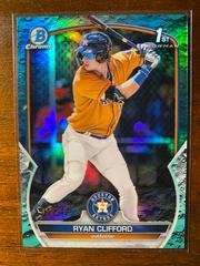 Ryan Clifford [Aqua Lunar Crater] Baseball Cards 2023 Bowman Chrome Prospects Prices