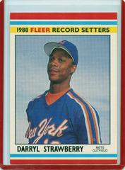 Darryl Strawberry #39 Baseball Cards 1988 Fleer Record Setters Prices