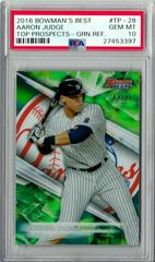 Aaron Judge [Green Refractor] Baseball Cards 2016 Bowman's Best Top Prospects Prices