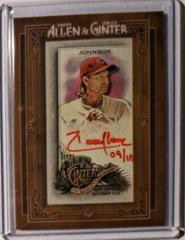 Randy Johnson [Red Ink] #MA-RJ Baseball Cards 2022 Topps Allen & Ginter Mini Autographs Prices