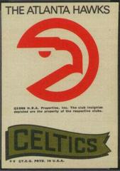 Atlanta Hawks Celtics Basketball Cards 1973 Topps Team Stickers Prices