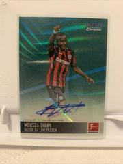 Moussa Diaby [Blue Wave Refractor] Soccer Cards 2021 Stadium Club Chrome Bundesliga Autographs Prices