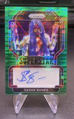 Sasha Banks [Green Pulsar Prizm] #SA-SBK Wrestling Cards 2022 Panini Prizm WWE Superstar Autographs Prices