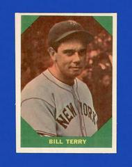 Bill Terry #52 Baseball Cards 1960 Fleer Prices