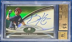 Bryce Harper [Green Refractor] Baseball Cards 2011 Bowman Platinum Prospects Autographs Prices