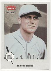 George Sisler #15 Baseball Cards 2002 Fleer Greats Prices