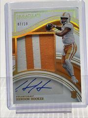 Hendon Hooker [Gold] #6 Football Cards 2023 Panini Immaculate Signature Patch Rookie Prices