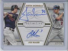 Joe Mauer, Justin Morneau Baseball Cards 2022 Topps Definitive Dual Autograph Collection Prices