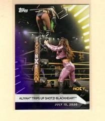 Aliyah Trips Up Shotzi Blackheart [Purple] Wrestling Cards 2021 Topps WWE Women's Division Prices