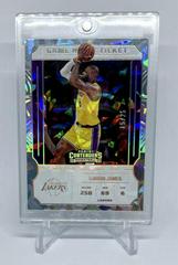 LeBron James [Cracked Ice] #21 Basketball Cards 2022 Panini Contenders Game Night Ticket Prices