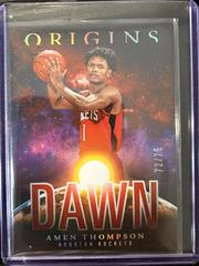 Amen Thompson [Red] #21 Basketball Cards 2023 Panini Origins Dawn Prices