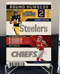 George Pickens, Skyy Moore [Silver] #RN-PM Football Cards 2022 Panini Contenders Round Numbers Prices