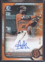 Aeverson Arteaga [Orange Refractor] #BMA-AA Baseball Cards 2022 Bowman Chrome Mega Box Mojo Autographs Prices