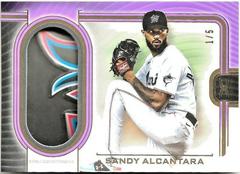 Sandy Alcantara [Purple Team Logo] #DHC-SA Baseball Cards 2023 Topps Definitive Helmet Collection Prices
